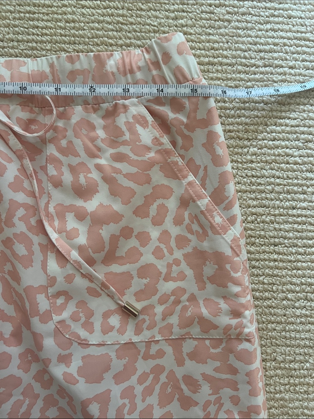 Chico's Pink Leopard-Print Drawstring Mini Skirt - Picture 9 of 11